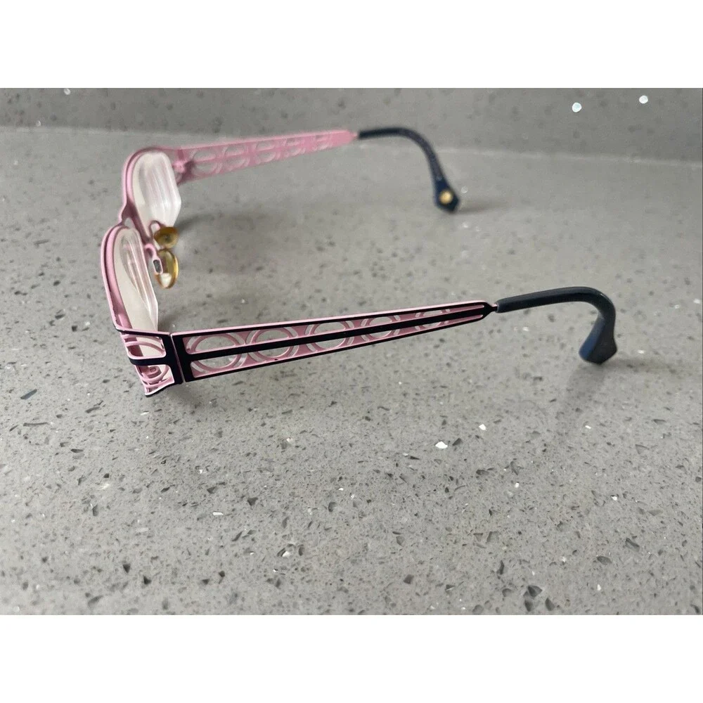 Fysh UK Eyeglasses Frames ONLY 3438 582 Pink Purple Rectangle Full Rim 51-18-135